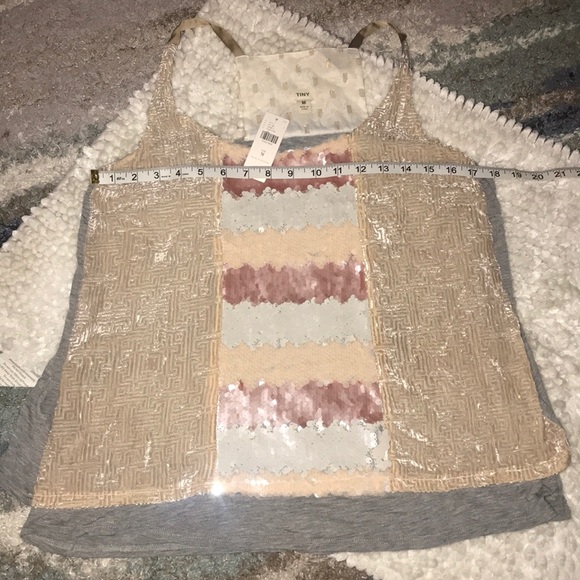 NWT Anthropologie Tiny Sequins & Velvet Layered M - Picture 5 of 8